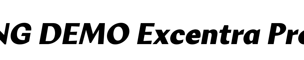  DEMO Excentra Pro ExBd Italic