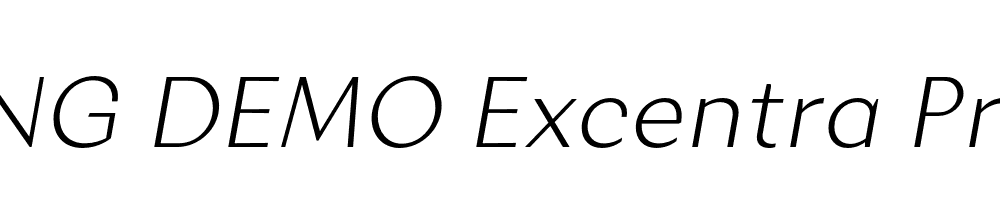  DEMO Excentra Pro ExLt Italic