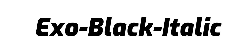 Exo-Black-Italic