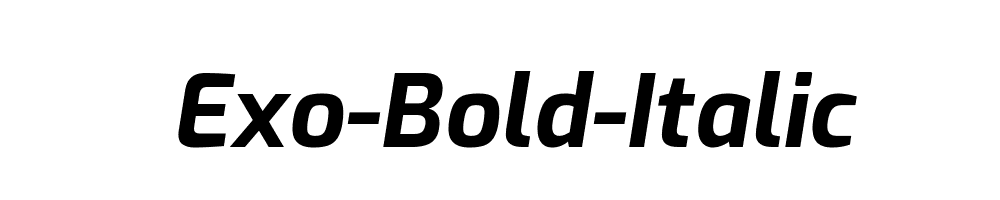 Exo-Bold-Italic