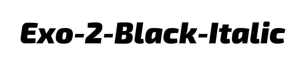 Exo-2-Black-Italic