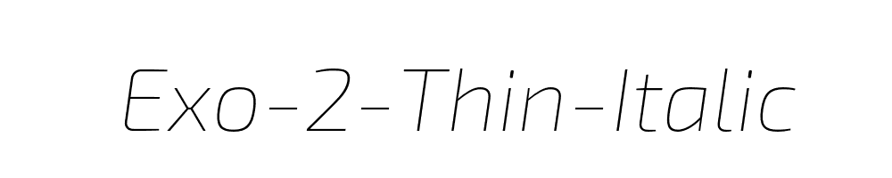 Exo-2-Thin-Italic