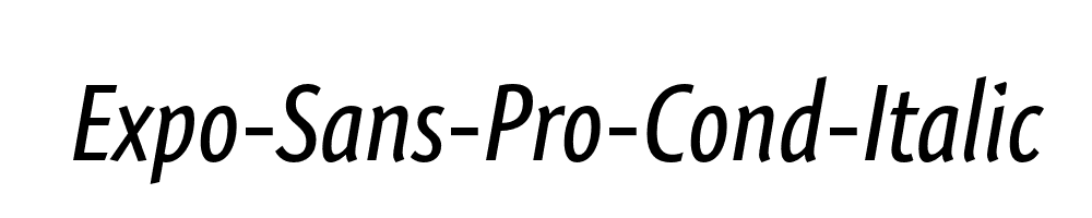 Expo-Sans-Pro-Cond-Italic