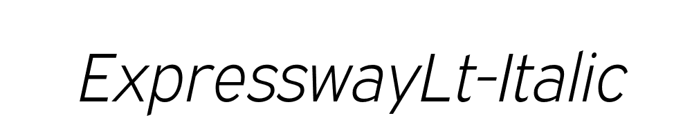 ExpresswayLt-Italic