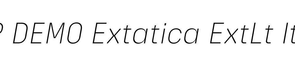 FSP DEMO Extatica ExtLt Italic