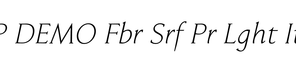 FSP DEMO Fbr Srf Pr Lght Italic