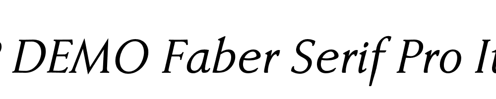 FSP DEMO Faber Serif Pro Italic