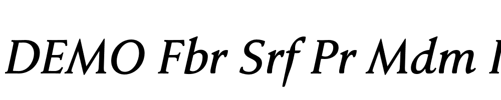 FSP DEMO Fbr Srf Pr Mdm Italic