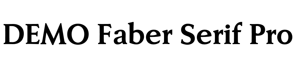 FSP DEMO Faber Serif Pro Bold