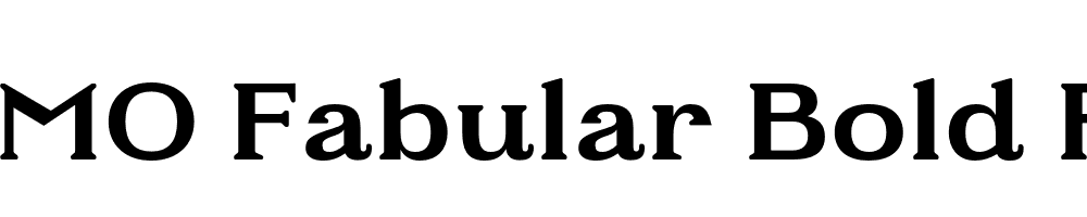 FSP DEMO Fabular Bold Regular