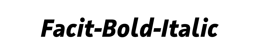 Facit-Bold-Italic