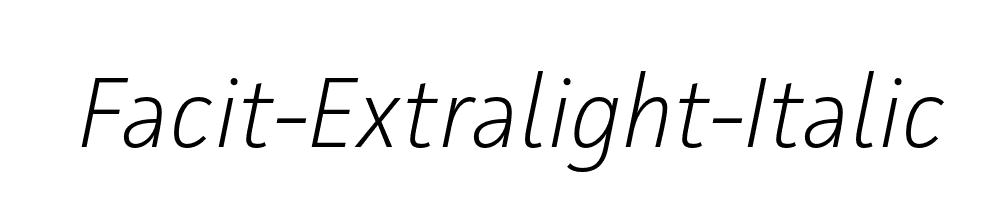 Facit-Extralight-Italic