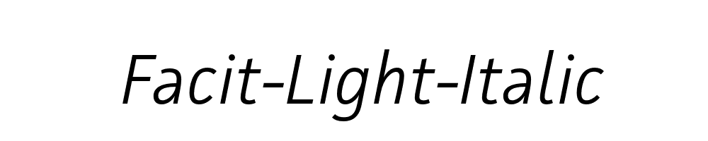 Facit-Light-Italic