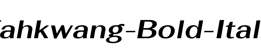 Fahkwang-Bold-Italic