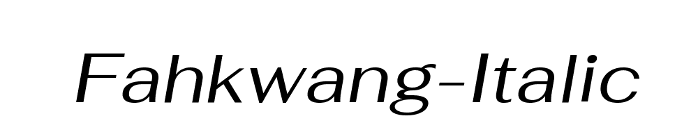 Fahkwang-Italic