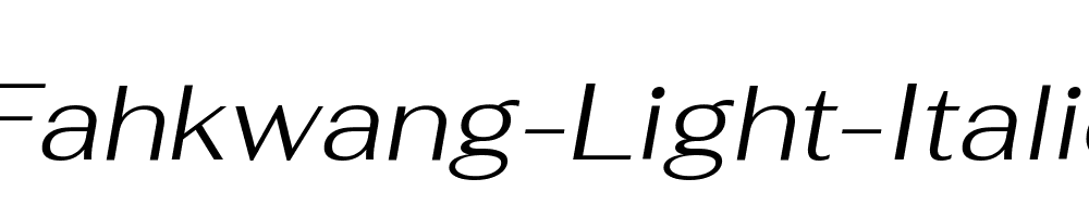 Fahkwang-Light-Italic