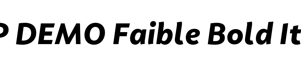 FSP DEMO Faible Bold Italic