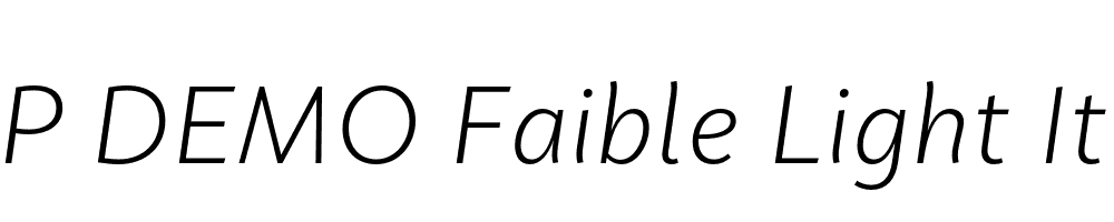 FSP DEMO Faible Light Italic