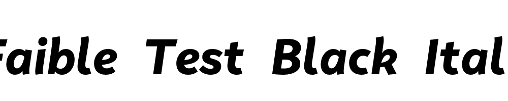 Faible-Test-Black-Italic