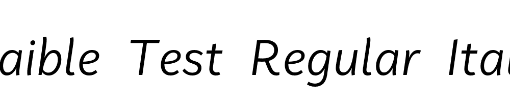 Faible-Test-Regular-Italic