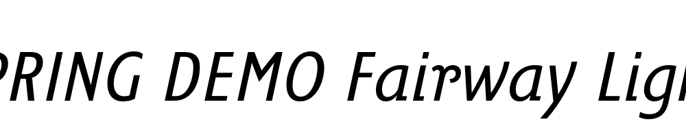  DEMO Fairway Light Italic