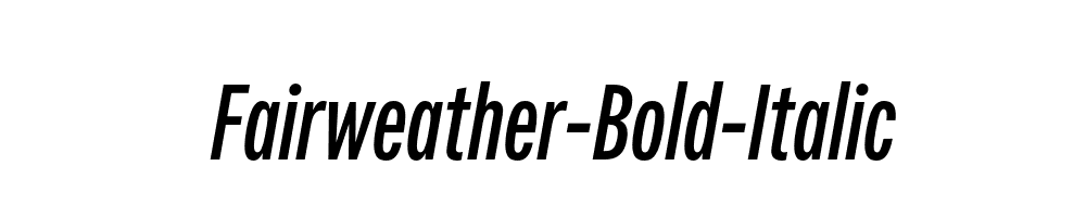 Fairweather-Bold-Italic