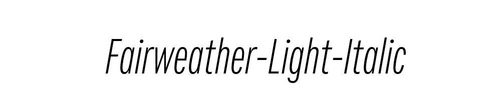 Fairweather-Light-Italic