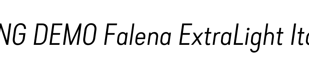  DEMO Falena ExtraLight Italic Regular