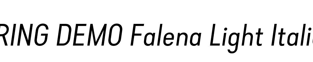  DEMO Falena Light Italic Regular