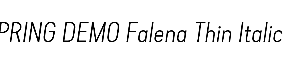  DEMO Falena Thin Italic Regular