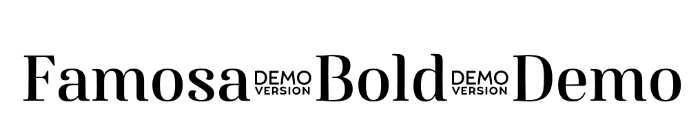 Famosa-Bold-Demo