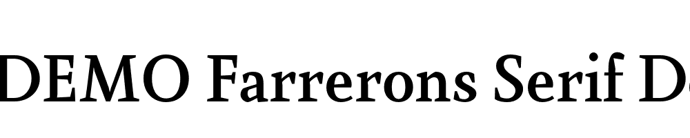  DEMO Farrerons Serif DemiBold Regular