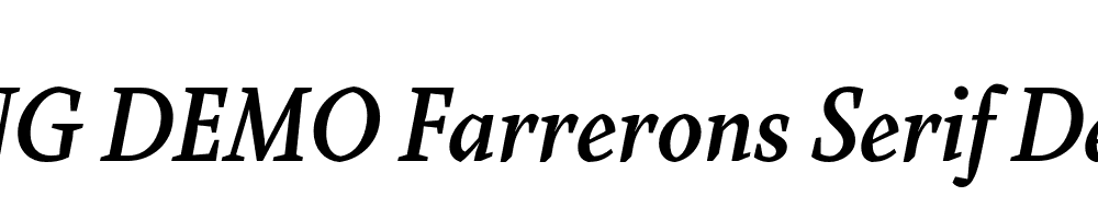  DEMO Farrerons Serif DemiBold Italic