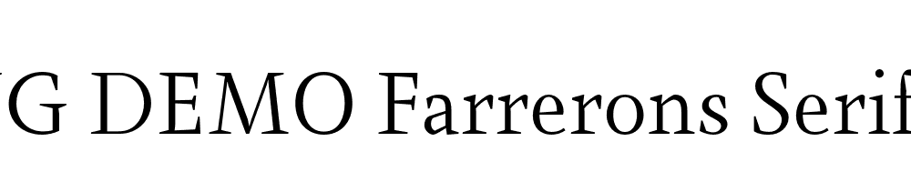  DEMO Farrerons Serif Light Regular