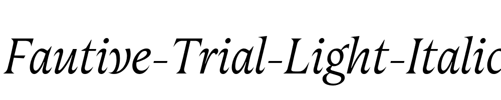 Fautive-Trial-Light-Italic