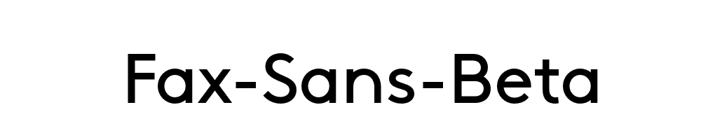 Fax-Sans-Beta