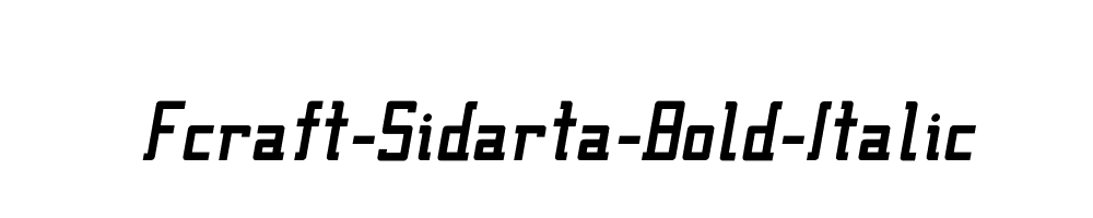 Fcraft-Sidarta-Bold-Italic