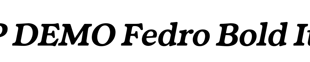 FSP DEMO Fedro Bold Italic