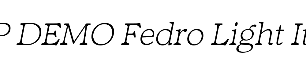 FSP DEMO Fedro Light Italic