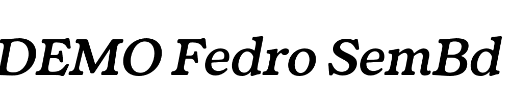 FSP DEMO Fedro SemBd Italic