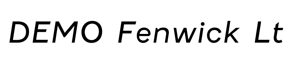 FSP DEMO Fenwick Lt Italic