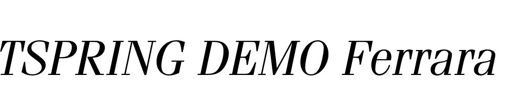  DEMO Ferrara Italic