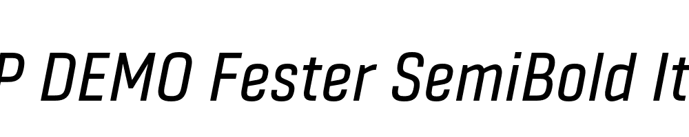 FSP DEMO Fester SemiBold Italic