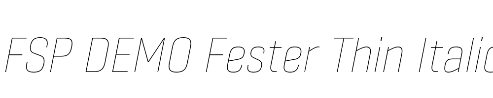 FSP DEMO Fester Thin Italic