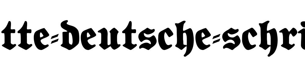 Fette Deutsche Schrift