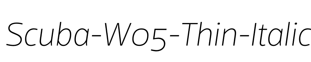 Scuba-W05-Thin-Italic