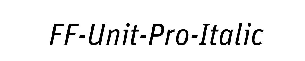 FF-Unit-Pro-Italic