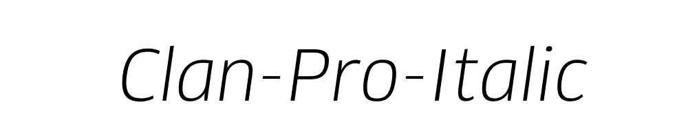 Clan-Pro-Italic