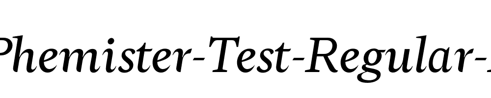 FH-Phemister-Test-Regular-Italic