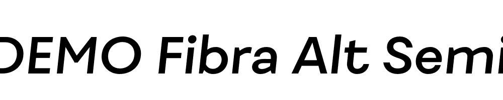  DEMO Fibra Alt SemiBold It Regular